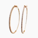 Ladies Rose Gold Silver Earrings