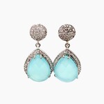 Sterling Silver Aqua Quartz Earrings