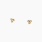 14 Kt Yellow Gold CZ Baby Stud Earrings