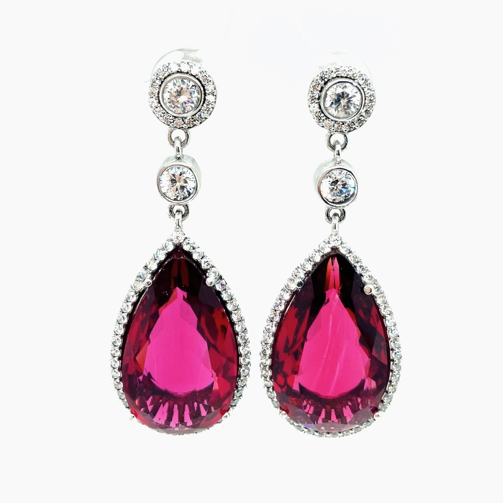 Sterling Silver Red Quartz Earrings