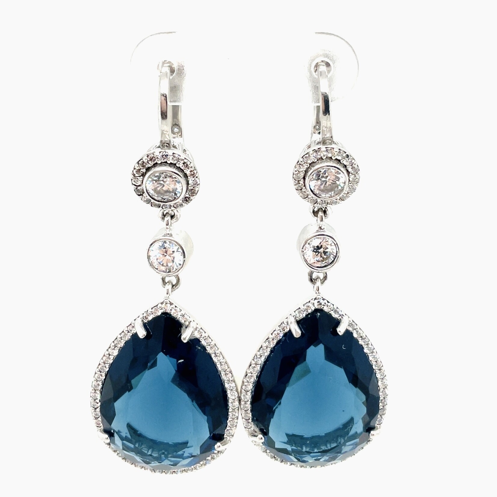 Sterling Silver Blue Quartz Earrings