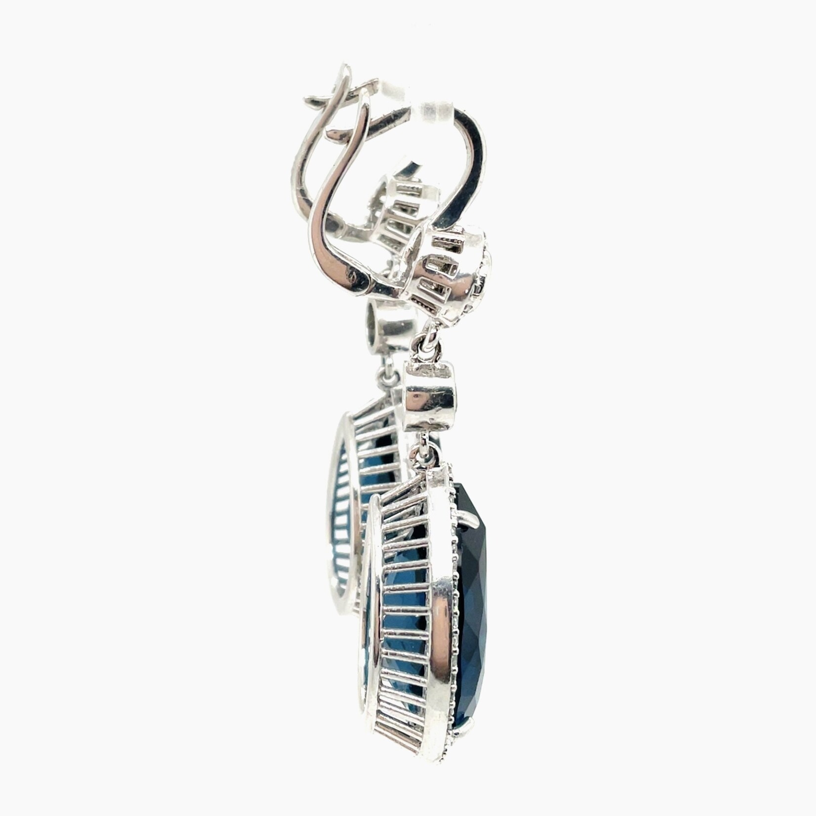 Sterling Silver Blue Quartz Earrings