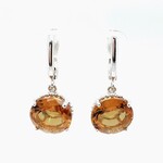 Sterling Silver Rhodium Plated Dangle Earrings