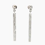 14k Diamond Bar Earrings .5 Ctw