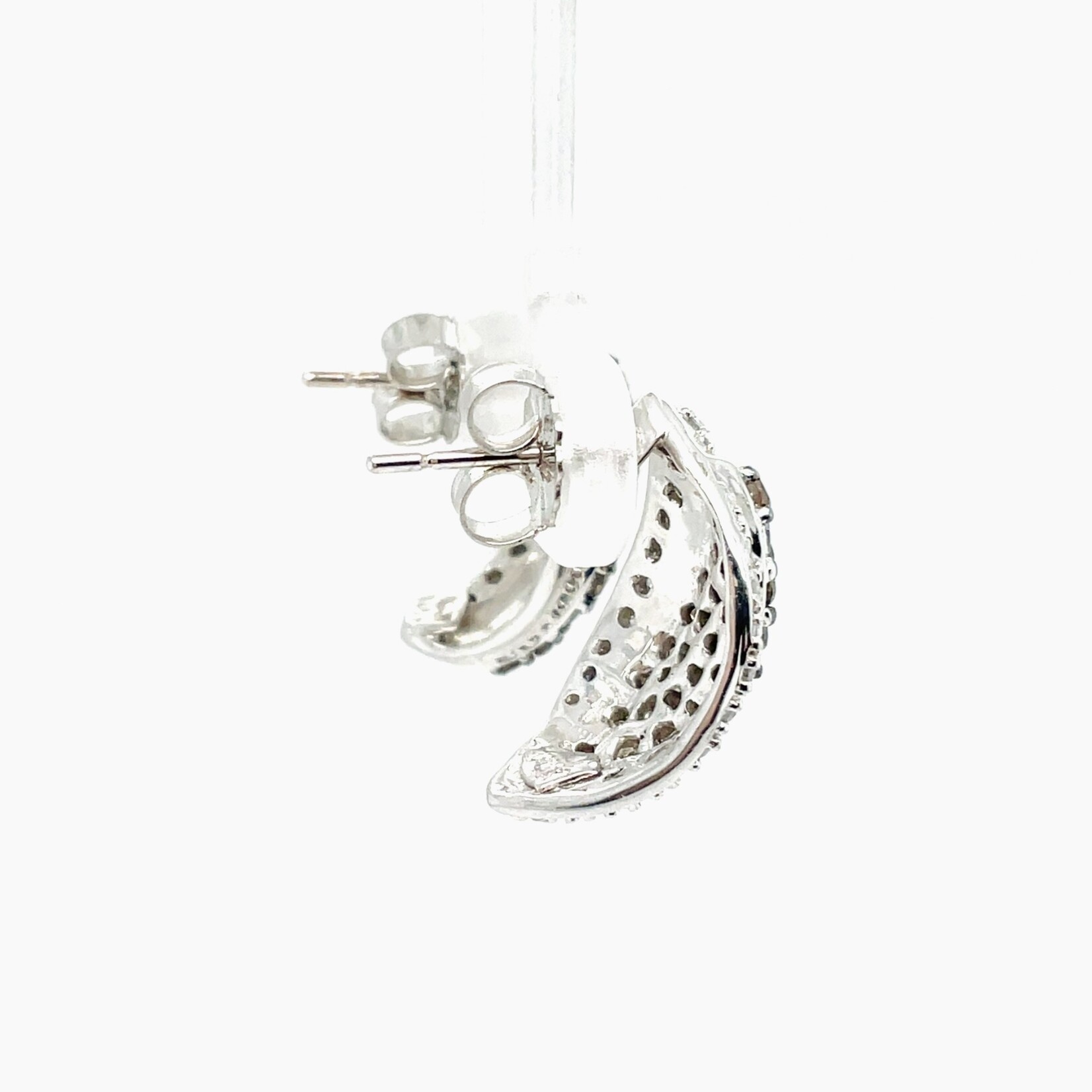 10 Kt WG Earrings Champagne Dia .6 Ctw