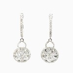 14 Kt Diamond Dangle Earrings 1.75 Ctw