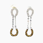 14 Kt Round Cut Diamond Dangle Earrings .3 Ctw