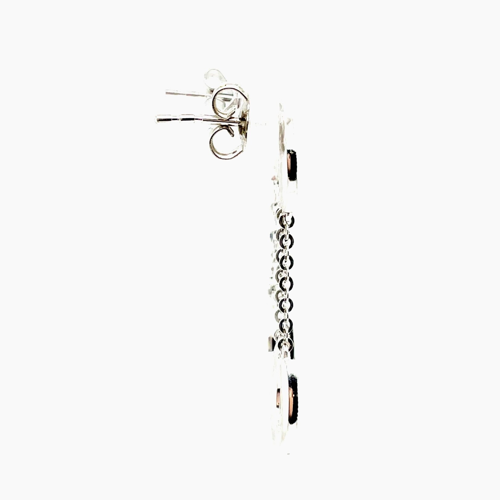 14 Kt Round Cut Diamond Dangle Earrings .3 Ctw