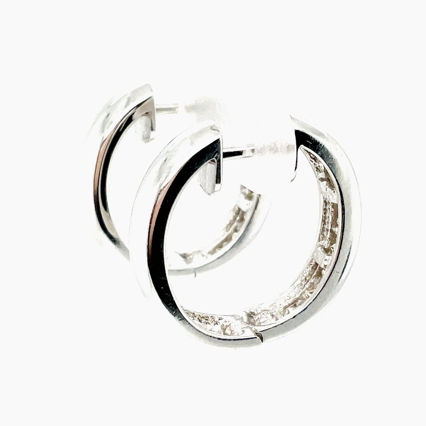 14k white gold 1.0 CTW diamond clip on earrings