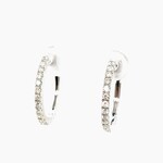 14KW Diamond Hoop Earrings .50 Ctw 26 RD 20MM