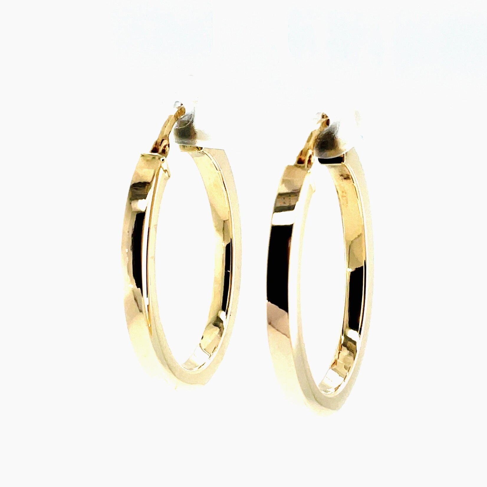 10 Kt  Gold Hoop Earrings Sz 1." /2.5 Gr/3MM
