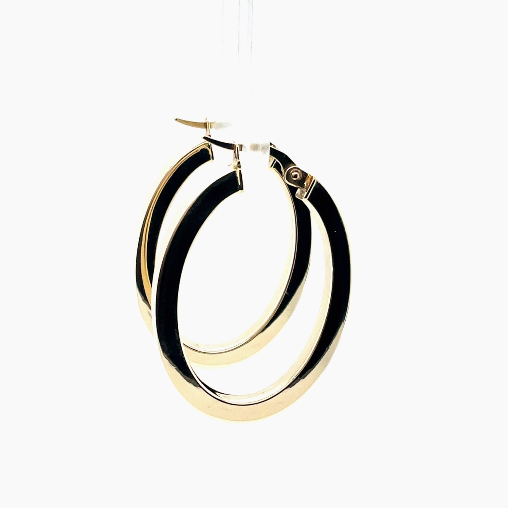 10 Kt  Gold Hoop Earrings Sz 1." /2.5 Gr/3MM