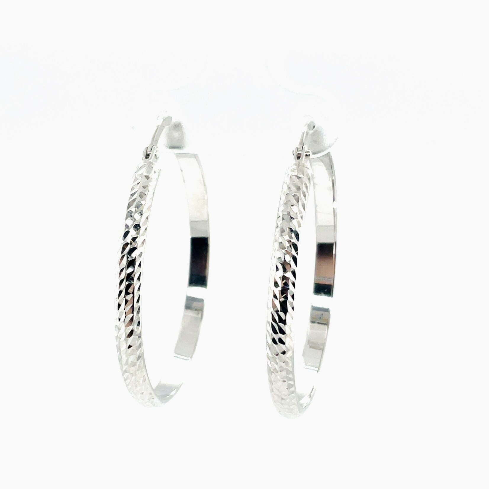 10 Kt WG Hoop Earrings