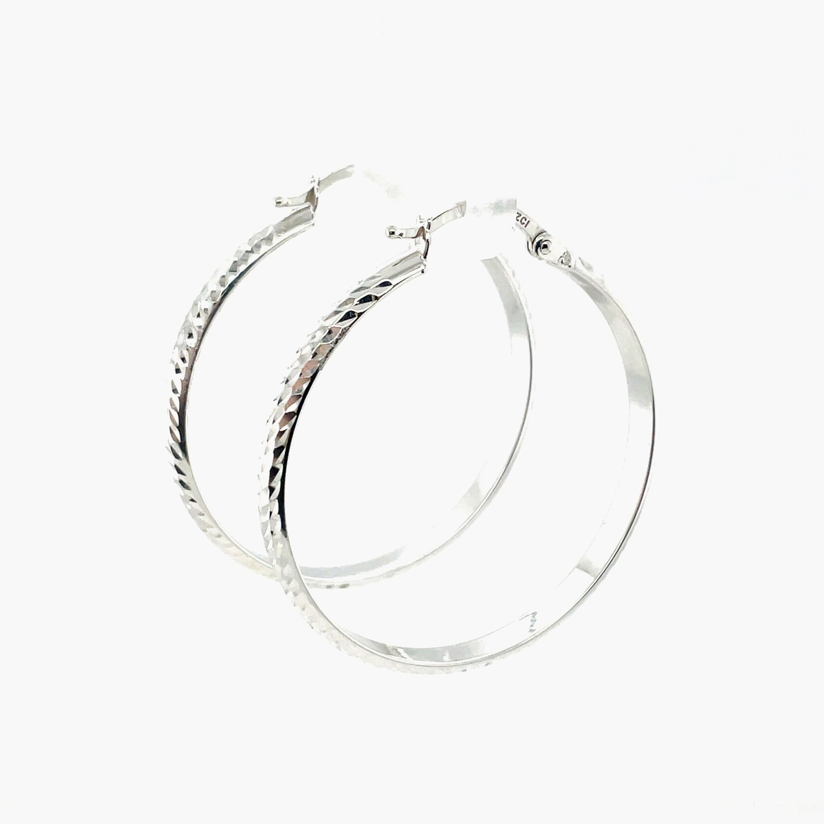 10 Kt WG Hoop Earrings