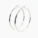 10 Kt WG  Large Hoop Earrings