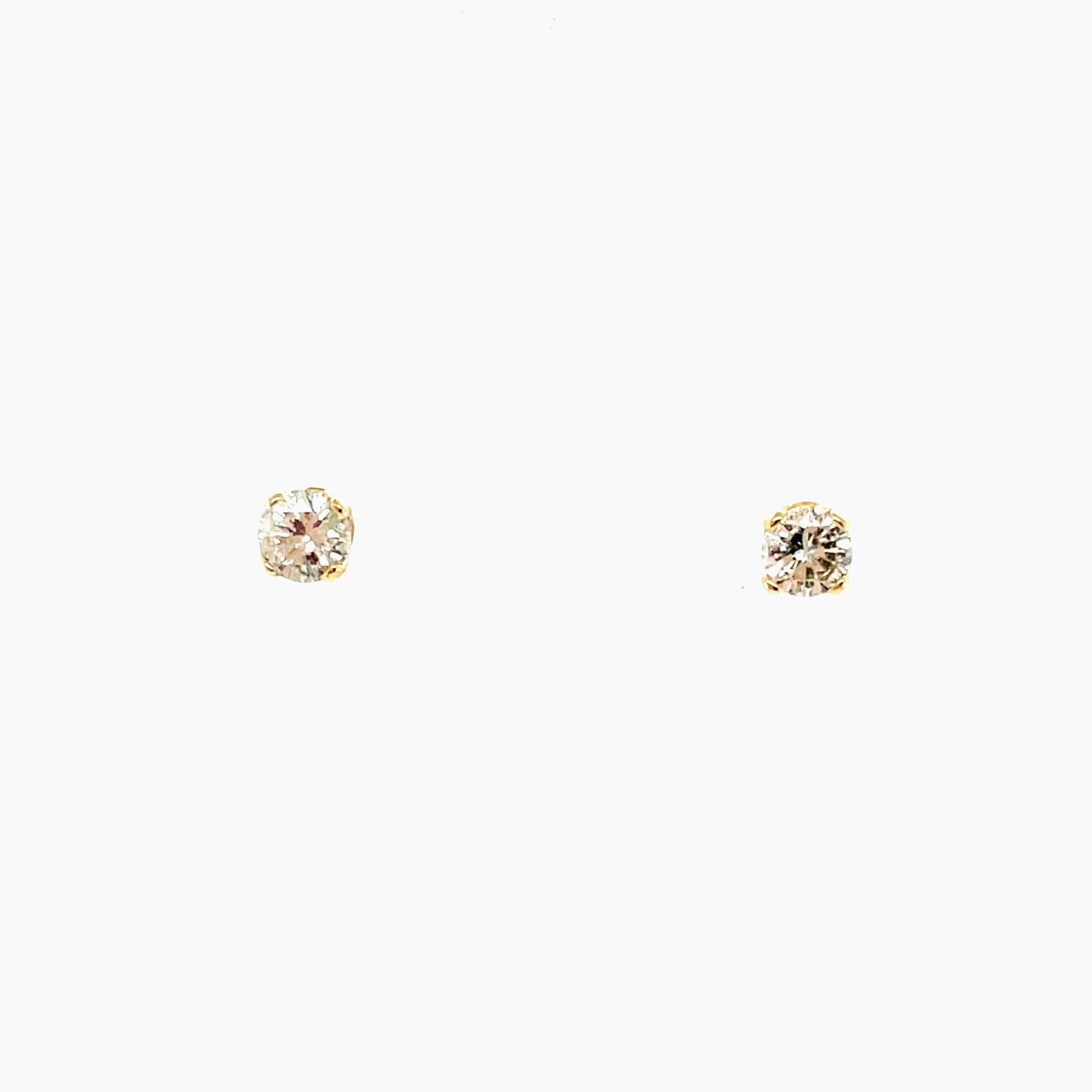 14 Kt YG Diamond Stud Earrings .20 Ctw