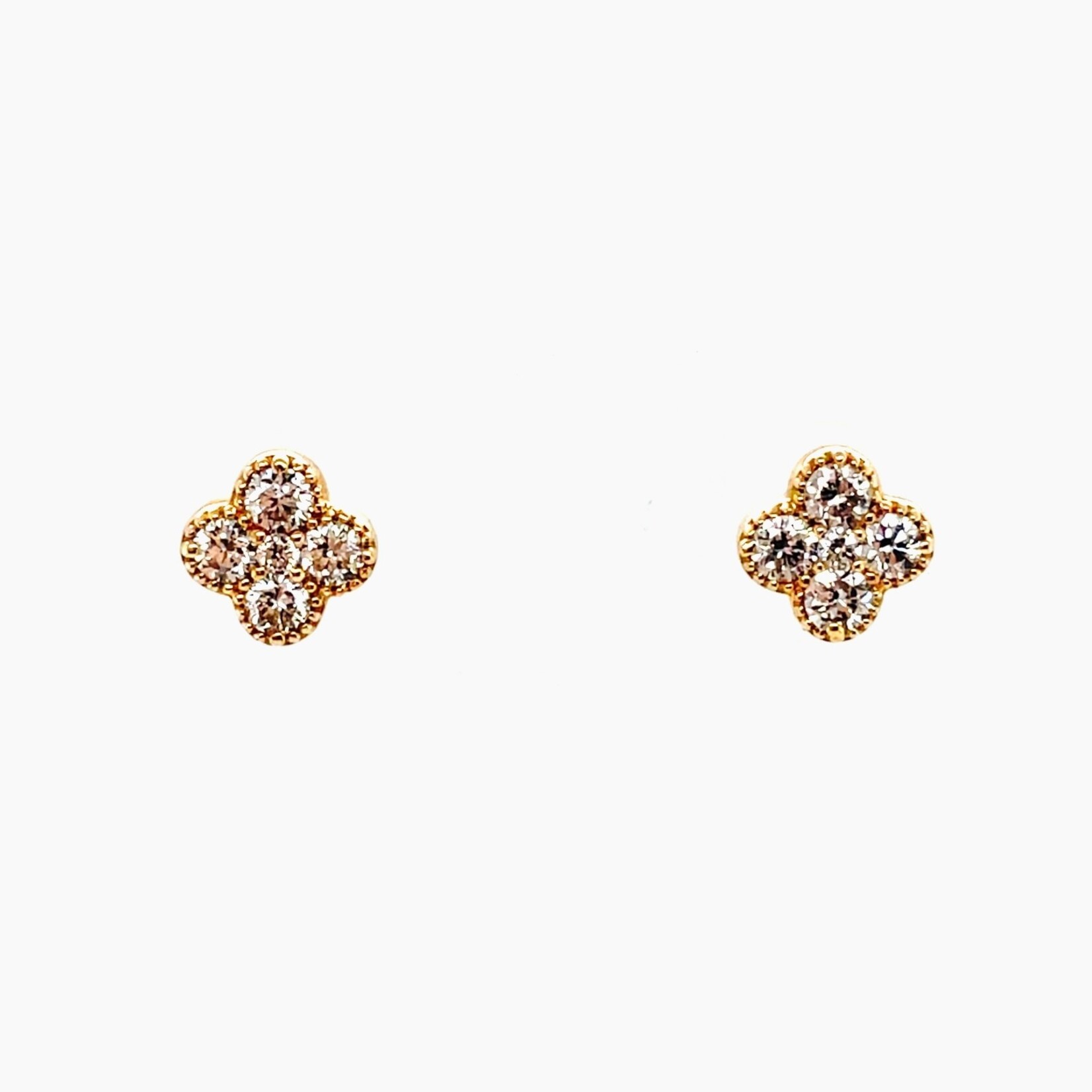 14 Kt Ladies Earrings .33 Ctw