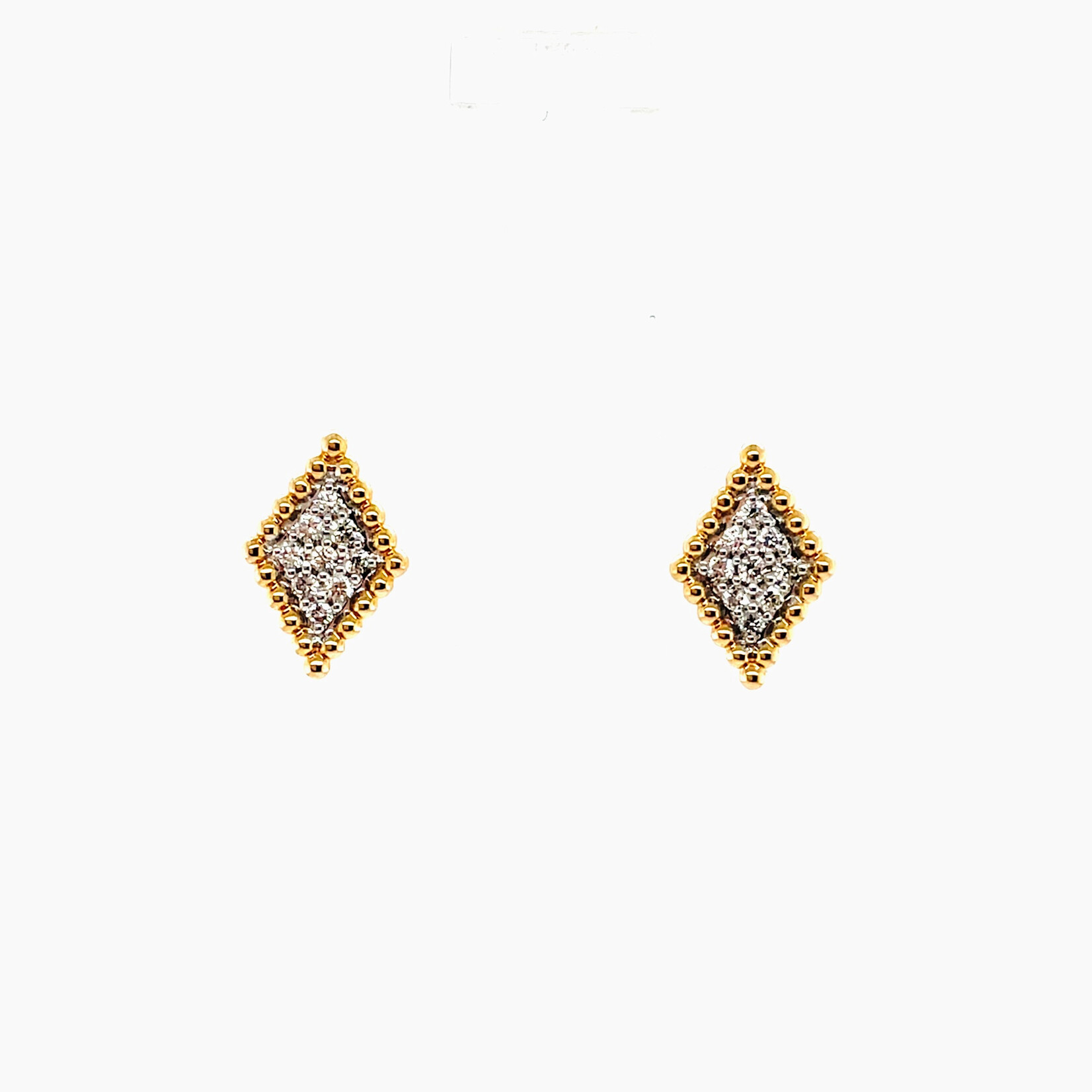 14 Kt YG Diamond Earrings .12 Ctw