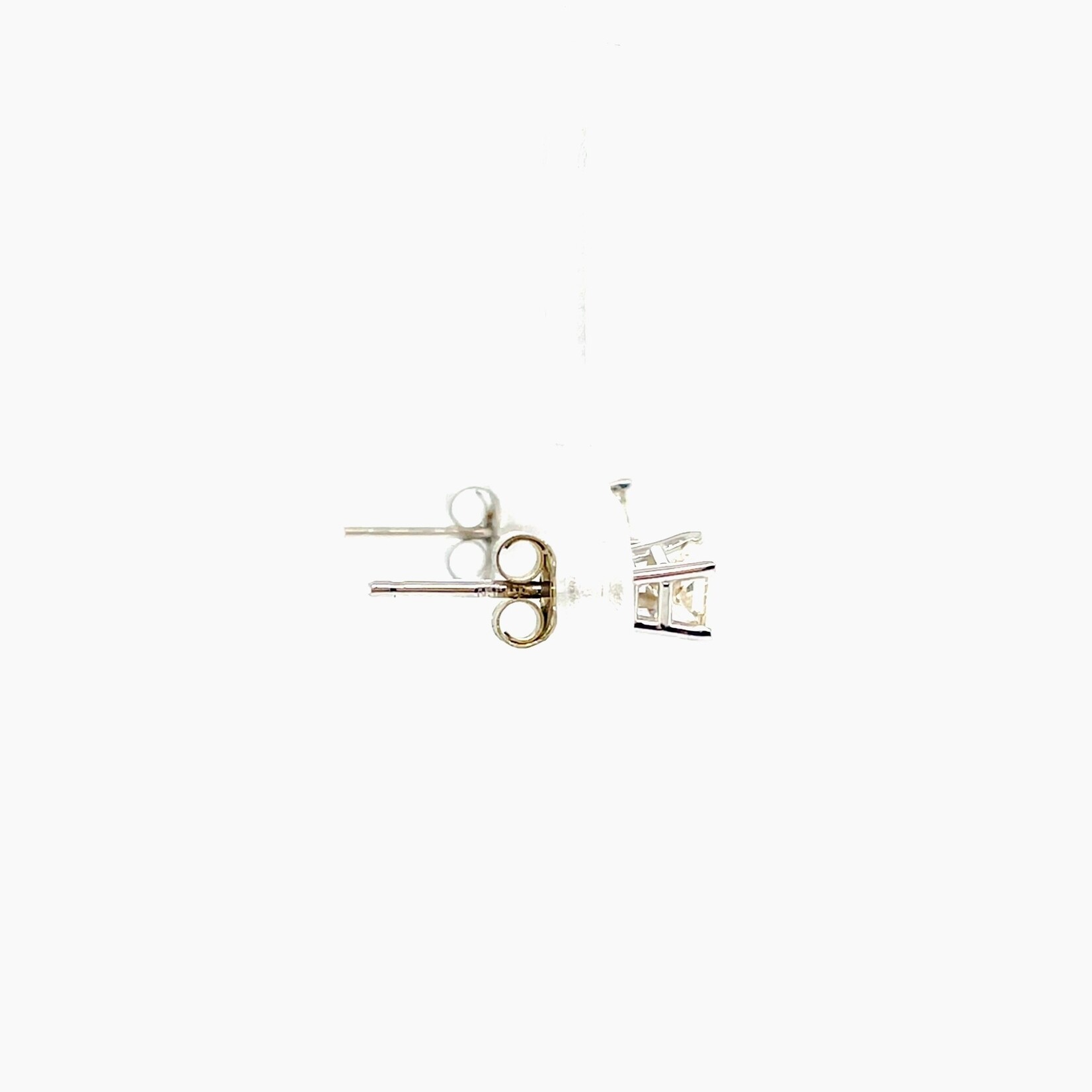 14 Kt Princess Cut Diamond Ear .18 ct ea H, VS1