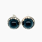 Ladies Sterling Silver Onyx Earrings