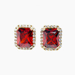 Ladies Sterling Silver w Gold Overlay Earrings