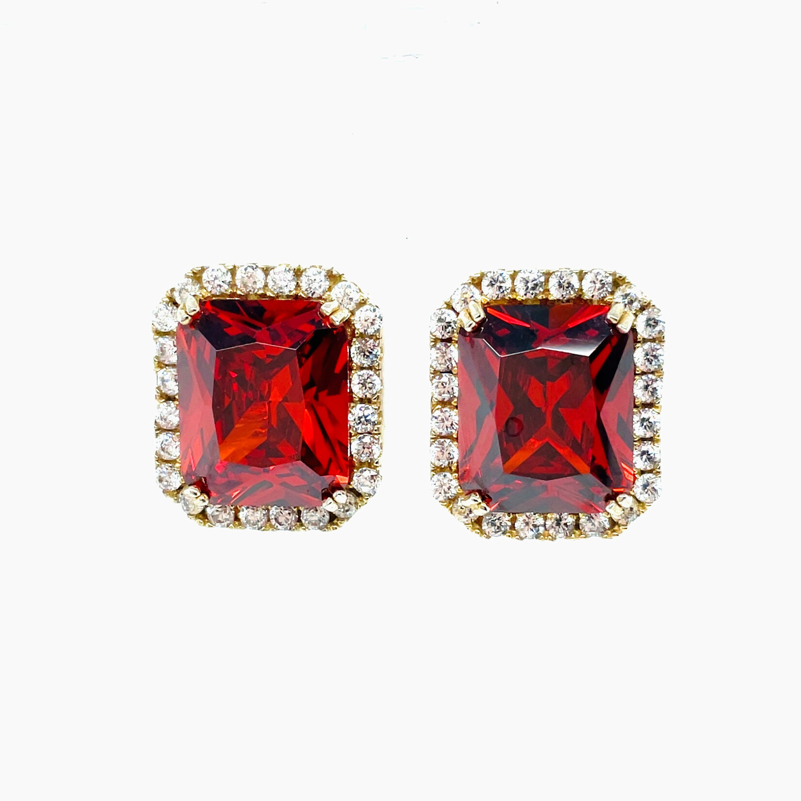 Ladies Sterling Silver w Gold Overlay Earrings
