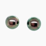 14KT WG 11mm Tahitian Pearl Earrings