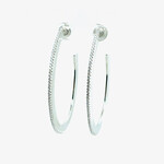 Ladies Silver Hoop Earrings