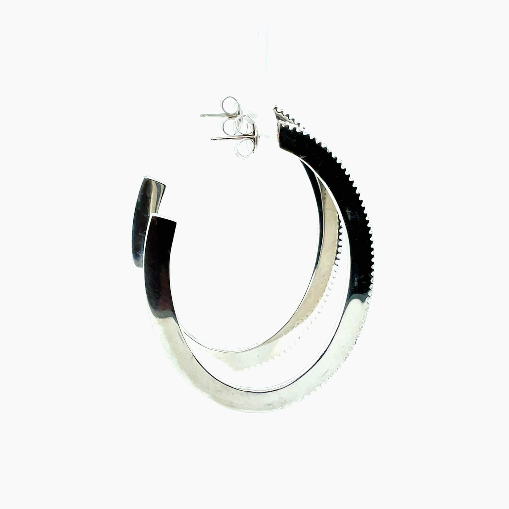 Ladies Silver Hoop Earrings