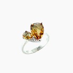 Silver/Green Diaspore Ring, Size 8
