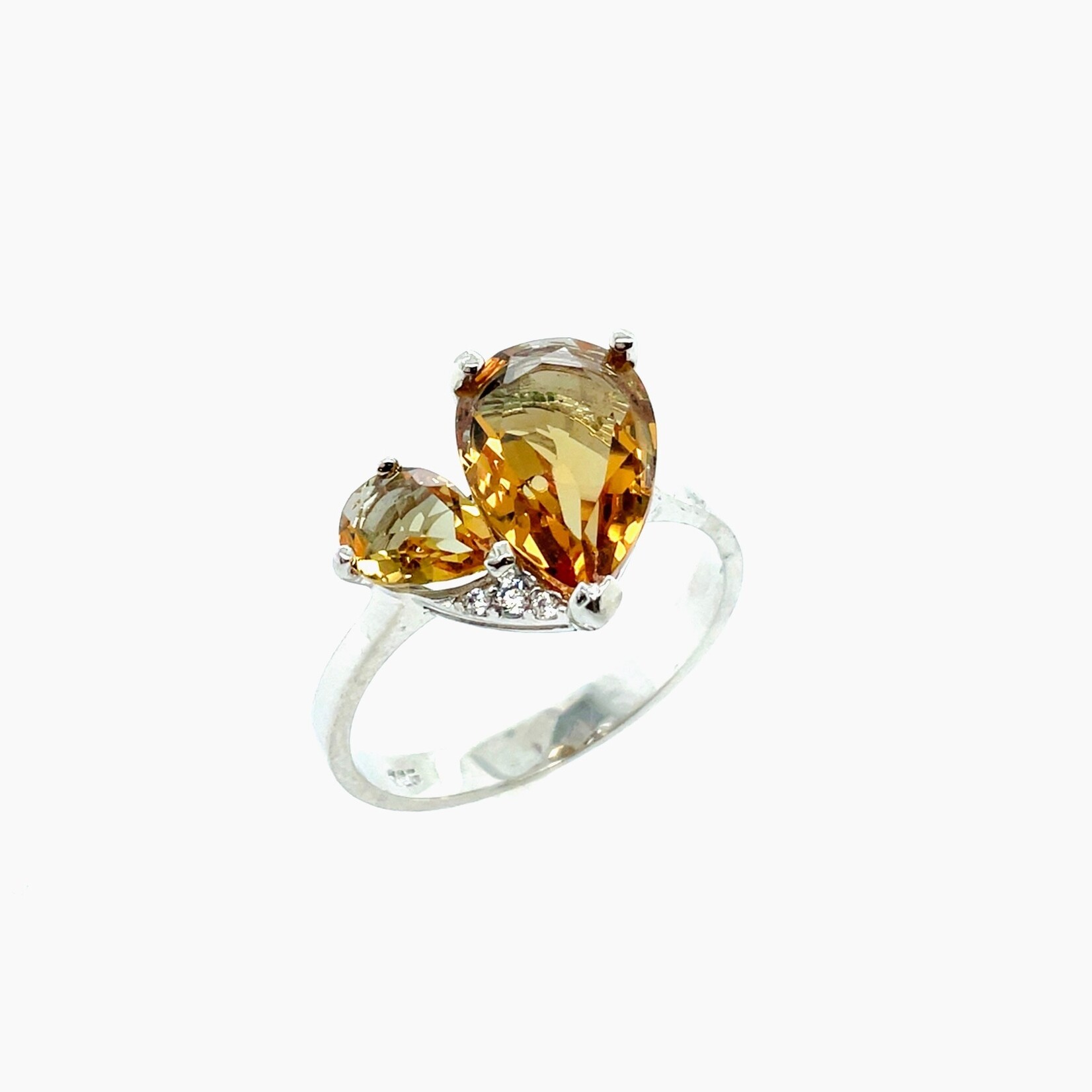 Silver/Green Diaspore Ring, Size 8