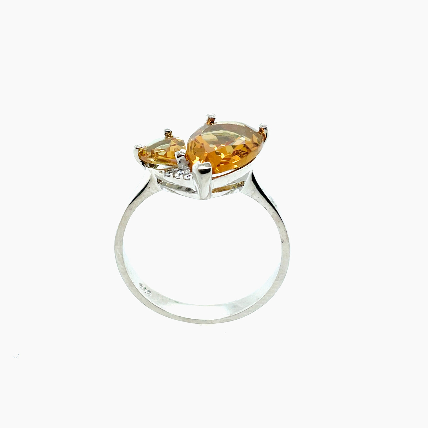 Silver/Green Diaspore Ring, Size 8