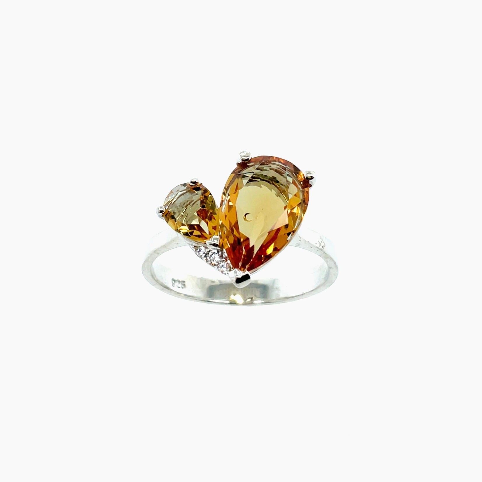 Silver/Green Diaspore Ring, Size 8