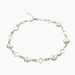 Silver Sun Anklet, 9.5"