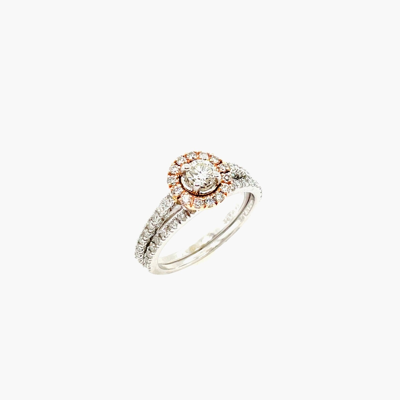 14K Twotone Bridal Set Size 7