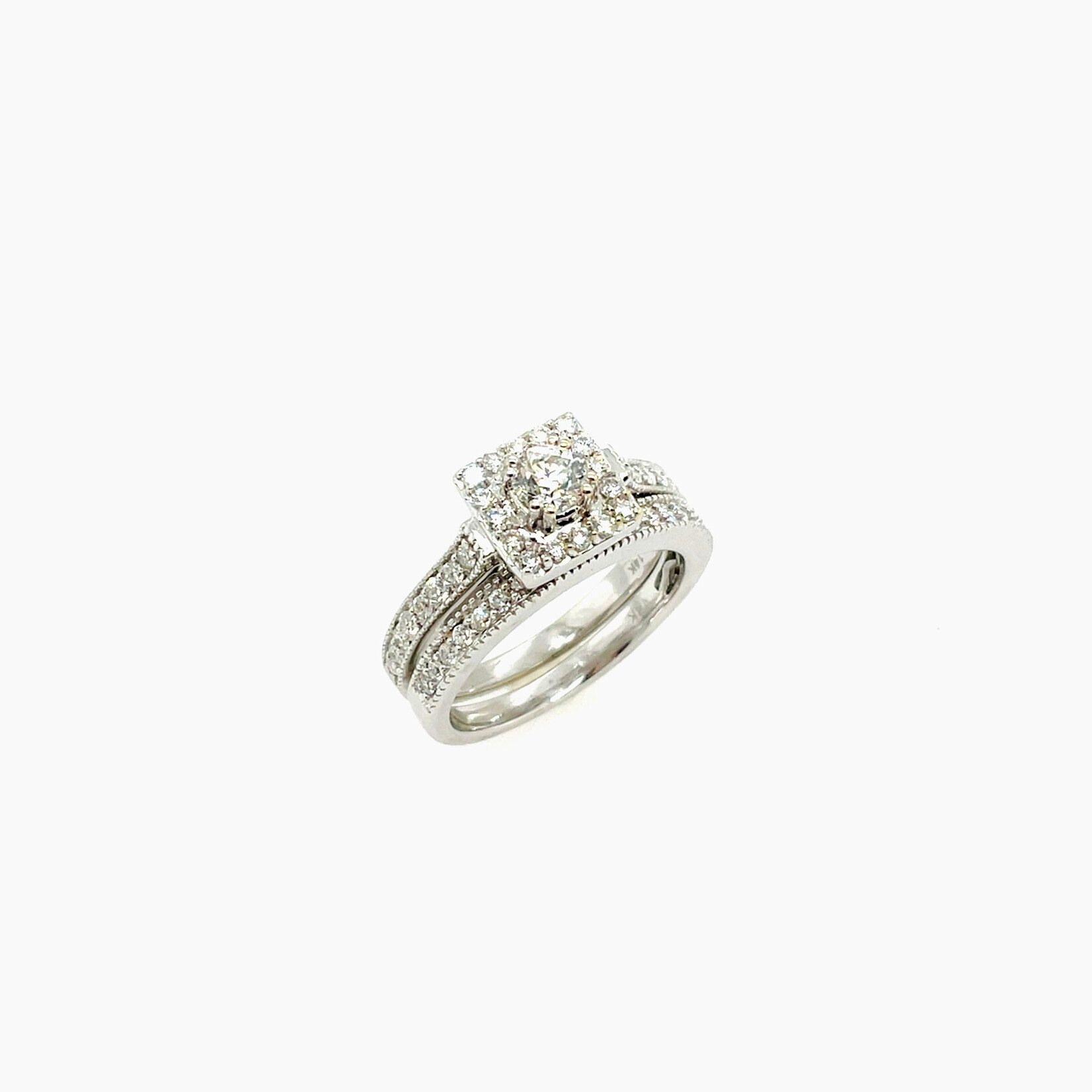 14KW Natural Diamond Bridal Set Size 7