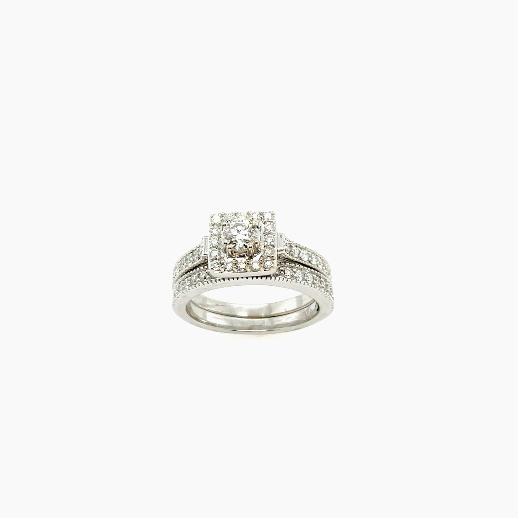 14KW Natural Diamond Bridal Set Size 7