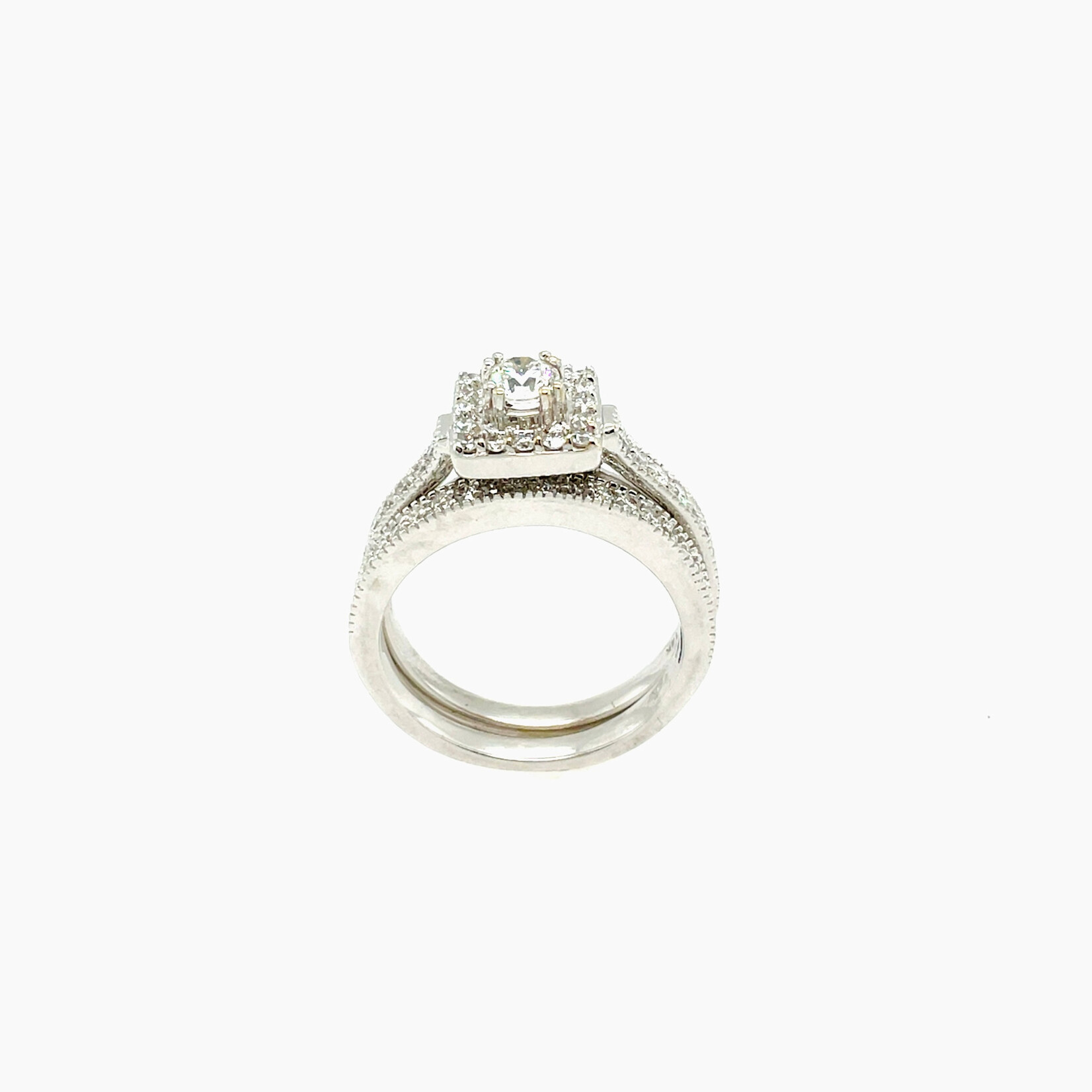 14KW Natural Diamond Bridal Set Size 7