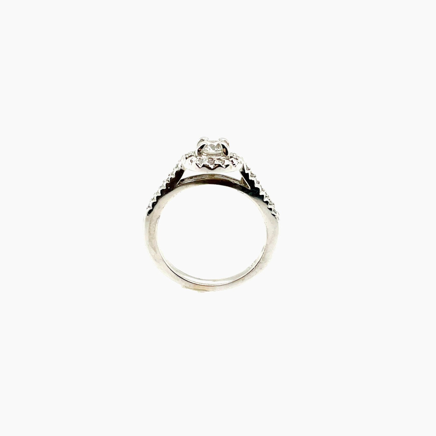 14KW Halo Engagement Ring Size 6