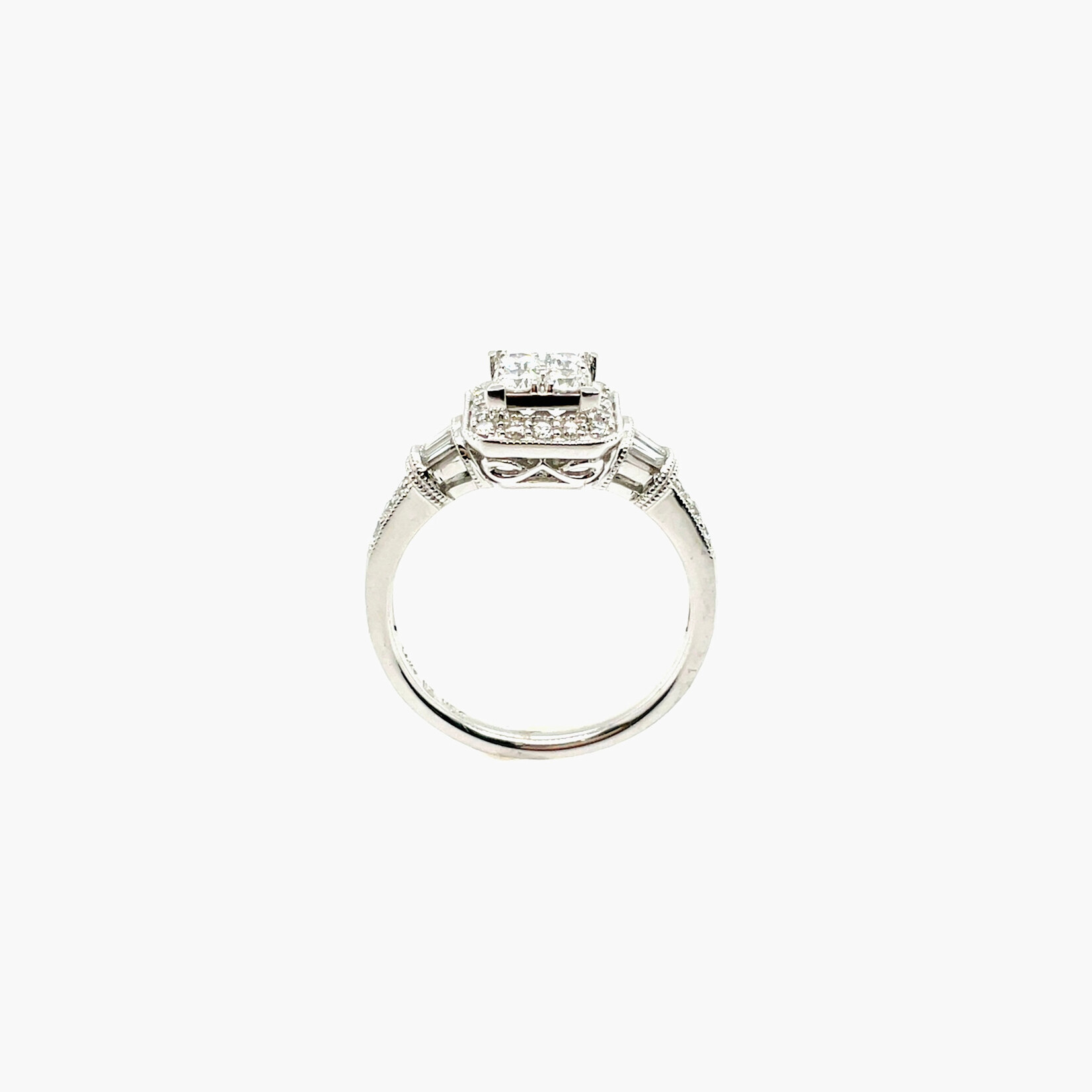 14KW Illusion Head Engagement Ring Size 7.25
