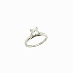 14KW Princess Cut Solitaire Ring Size 7