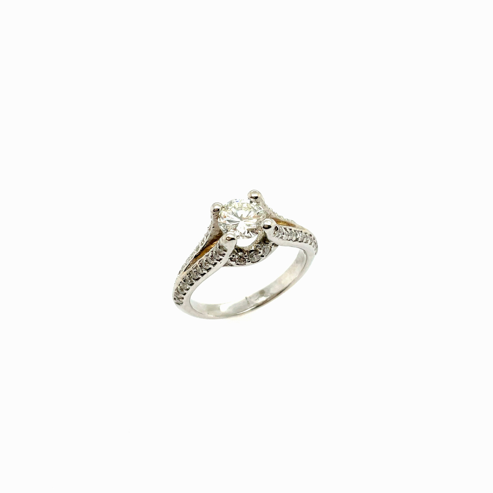 14KW Split Shank Engagement Ring Size 5.5