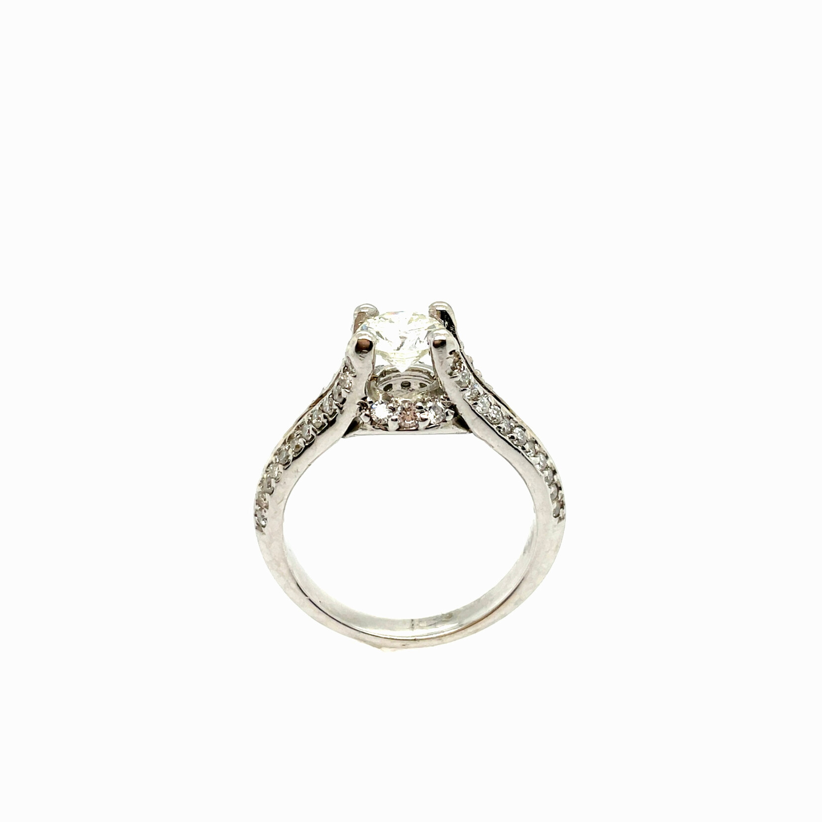 14KW Split Shank Engagement Ring Size 5.5