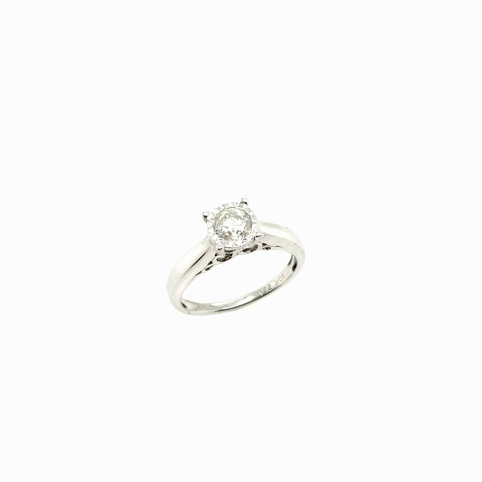 10KW Illusion Bezel Engagement Ring Size 7
