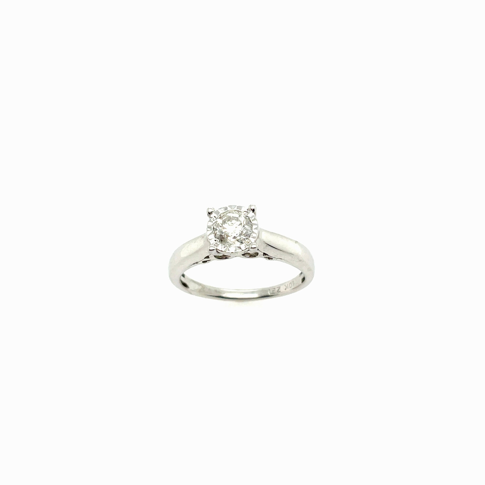 10KW Illusion Bezel Engagement Ring Size 7