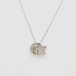 Sterling Silver Moon and Star Necklace