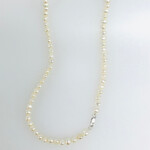 Sterling Silver Pearl and Crystal Necklace