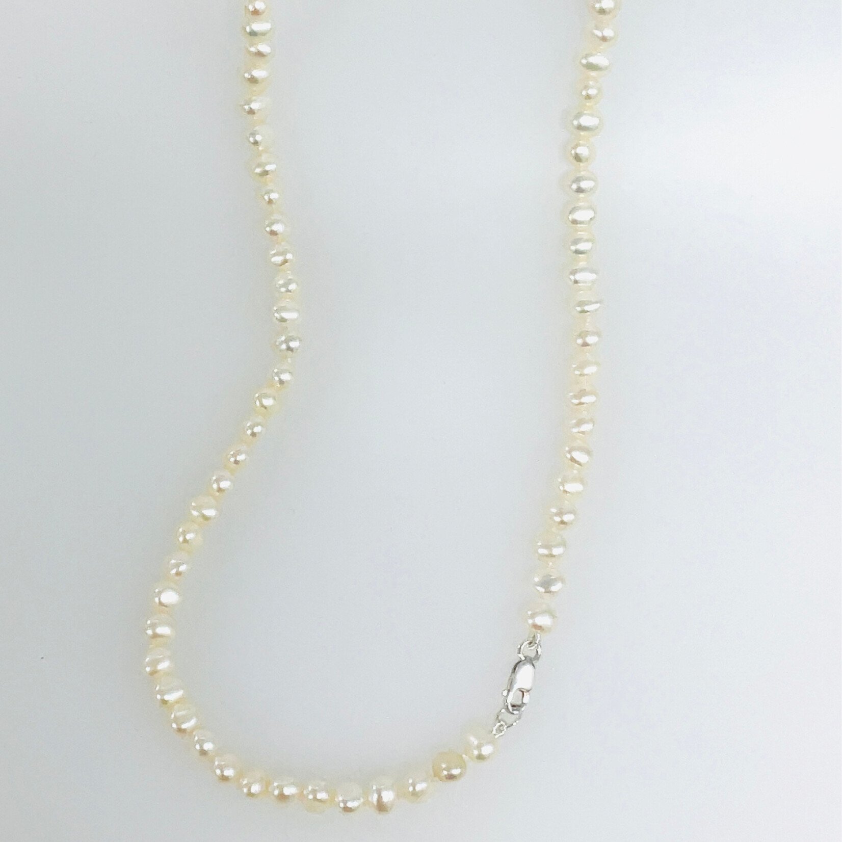 Sterling Silver Pearl and Crystal Necklace