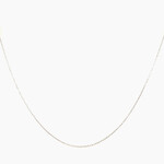 14K White Gold Baby Wheat Chain, 18