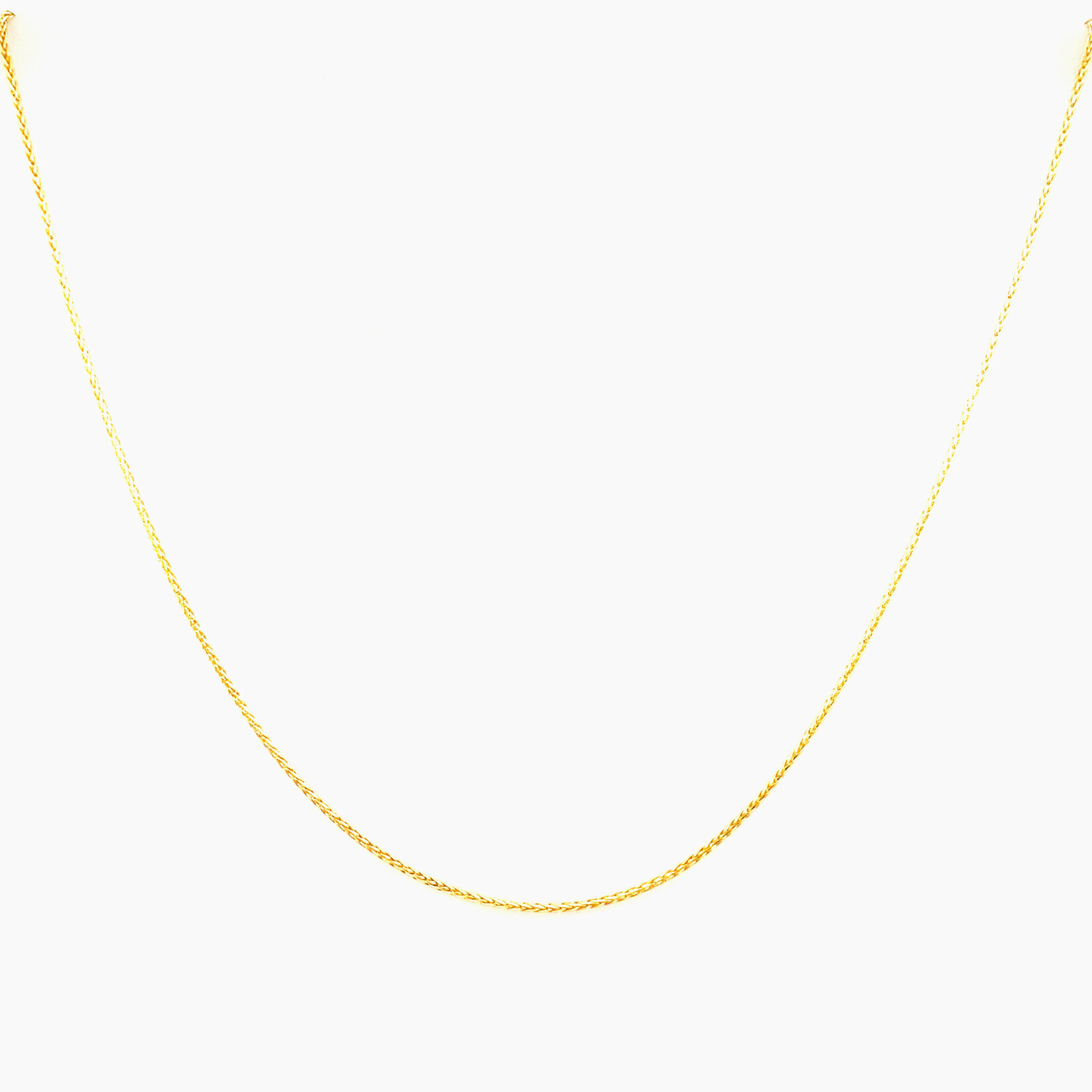 14K Yellow Gold Baby Wheat Chain, 18